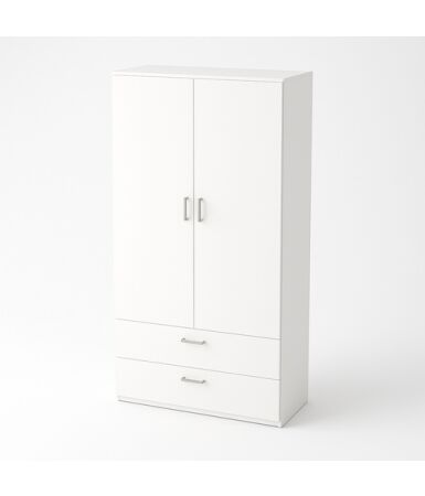 Szafa z szufladami, podwójnymi drzwiami i drążkiem